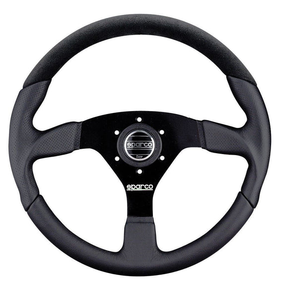 SPARCO STEERING WHEEL L505 LAP 5 BLK/BLK/BLK