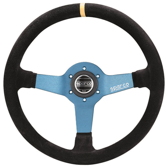 SPARCO STEERING WHEEL MONZA L550 SUEDE BLK/BL