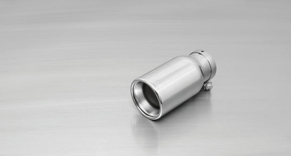 Remus Universal Sport Exhaust 90mm Straight Rolled Edge Chrome w/AdjClamp Tail Pipe Set (Single)