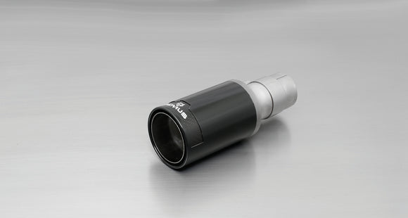 Remus 2006 Opel Corsa D (w/OE Rear Skirt) 1.3L 98mm Straight Blk Chrm w/Carbon Insert Tail Pipe Set