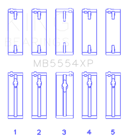 King Toyota 3SGTE (Size STDX) Performance Main Bearing Set