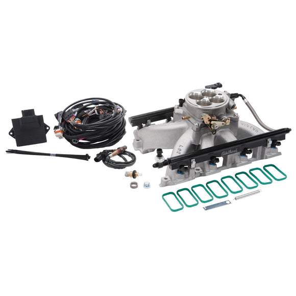 EDELBROCK PRO FLO 4 KIT. GM LS VICTOR JR RECT PORT 4 BBL 42LB INJECTORS 675 HP