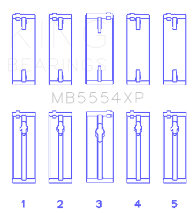 King Toyota 3SGTE Performance Main Bearing Set - Size STD