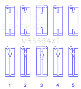 King Toyota 3SGTE Performance Main Bearing Set - Size STD - 0