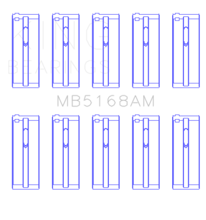 King Acura F22B1/Honda F22A1/F22A6/F22B1/F22B2/F22B6 Main Bearing Set - Size STD