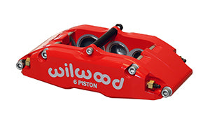 Wilwood Caliper-BNSL6-LH-Red 1.62/1.12/1.12in Pistons 1.10in Disc