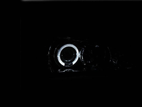 ANZO 1994-1998 Ford Mustang Projector Headlights w/ Halo Chrome 1pc