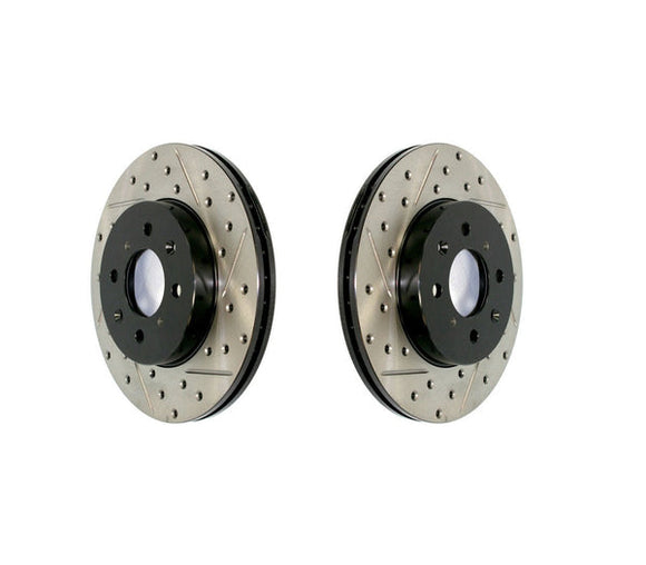 StopTech Slotted & Drilled Sport Brake Rotors (Rear) - BMW / F30 / 3-Series / 4-Series | 127.34150L-R