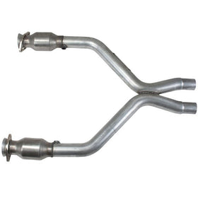 BBK 11-14 Mustang 3.7 V6 Short Mid X Pipe With Catalytic Converters 2-1/2 For BBK Long Tube Headers - 0