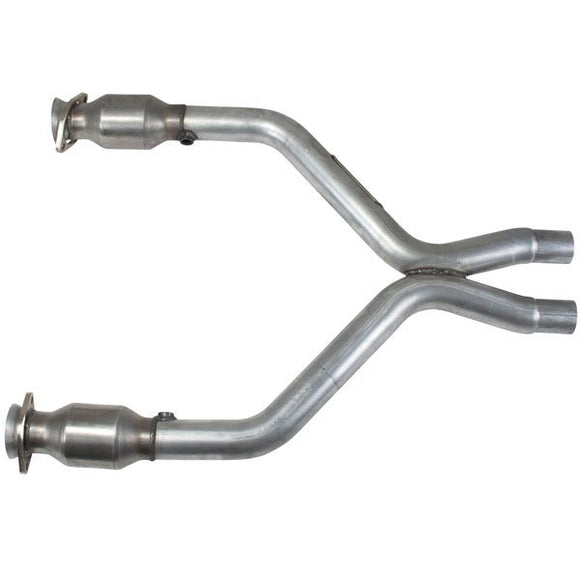 BBK 11-14 Mustang 3.7 V6 Short Mid X Pipe With Catalytic Converters 2-1/2 For BBK Long Tube Headers