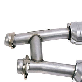 BBK 86-93 Mustang 5.0 High Flow H Pipe With Catalytic Converters - 2-1/2 - 0
