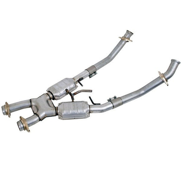 BBK 86-93 Mustang 5.0 High Flow X Pipe With Catalytic Converters - 2-1/2