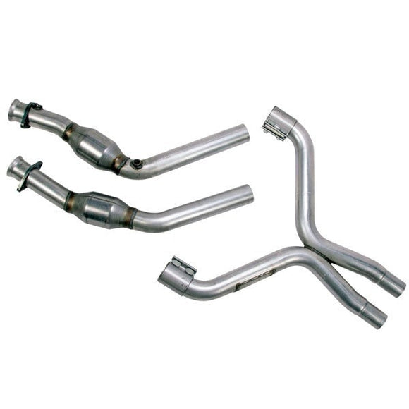 BBK 11-14 Mustang 3.7 V6 High Flow X Pipe With Catalytic Converters - 2-1/2