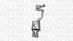 Corsa 06-10 Volkswagen GLI Mk5 Polished Touring Cat-Back Single Rear Exit Polished Pro-Series Tips - 0