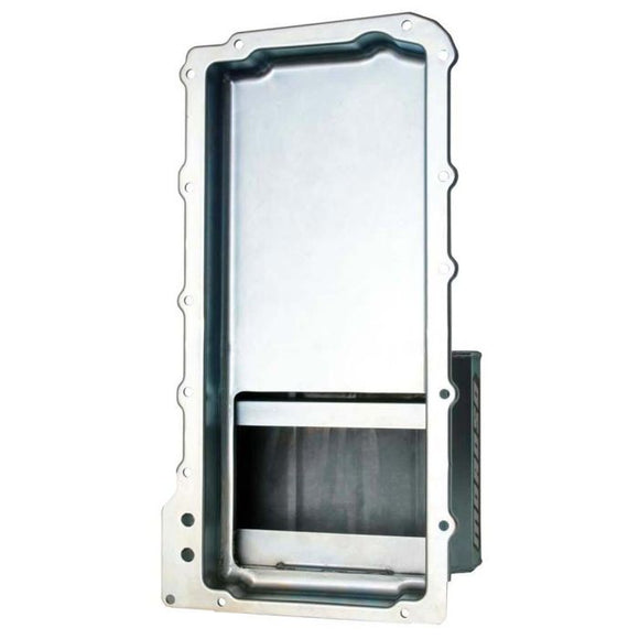 Moroso GM LS Swap (w/Rear Sump & Two -10An Fittings) Wet Sump 7qt 6in Baffled Steel Oil Pan - Black