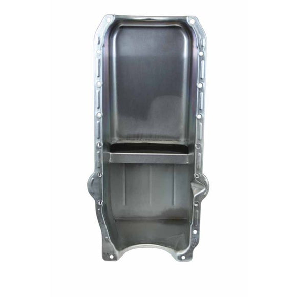 Moroso 1986+ Chevrolet SBC (w/1 Piece Rear Main Seal) Wet Sump 7qt 8.25in Steel Oil Pan - Black