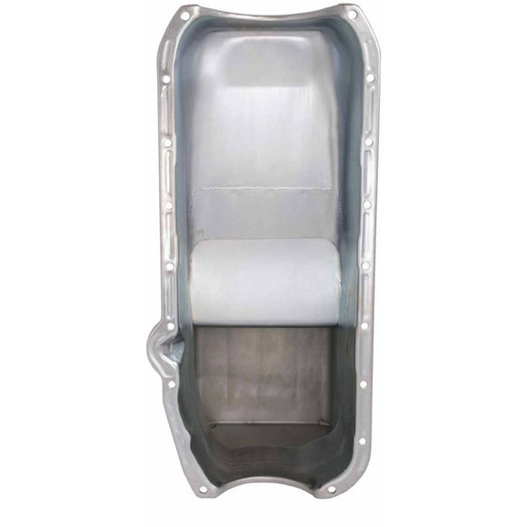 Moroso Pre-80 Chevrolet Small Block (w/Driver Side Dipstick) Wet Sump 6qt 9in Steel Oil Pan - Black