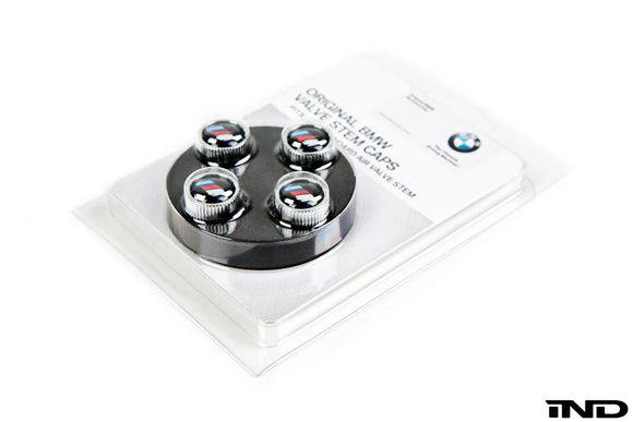 BMW M Logo Valve Stem Cap Set - Silver