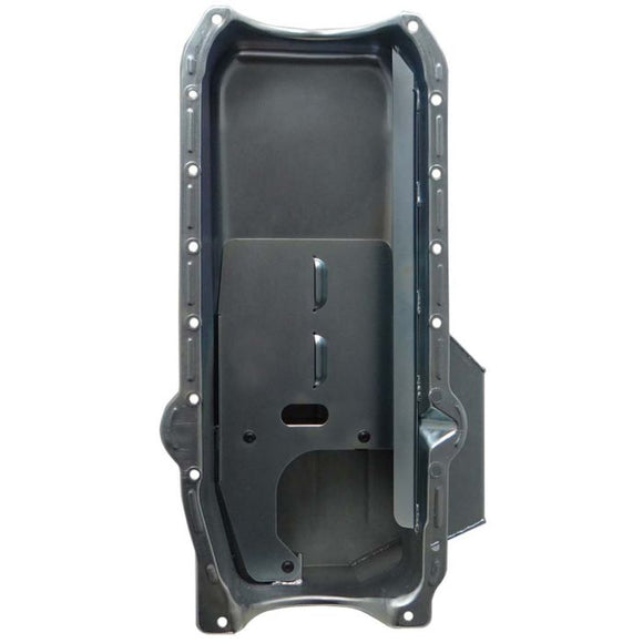 Moroso 86-Up Chevrolet Small Block (w/1 Pc Rear Main Seal) Wet Sump 7qt 7.5in Steel Oil Pan - Black