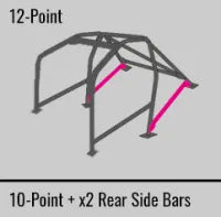 Cusco SFTY21 2-Pssgr 12-Point BLK DASH-THROUGH Roll Cage Subaru GDA/GDB 01-07 (S/O/No Cancel) - 0