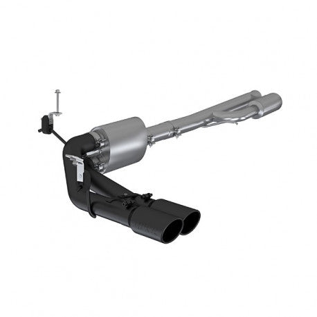 MBRP 2019+ Chevrolet Silverado 1500 4.5L/5.3L Pre-Axle Dual Side Exite w/ 4in OD Tip- Black Coated