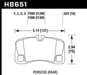 Hawk 12-13 Porsche 911 Turbo HPS 5.0 Rear Brake Pads - 0