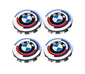 BMW 50 Years M Heritage Hub Cap Set (Centerbore: 66.6mm) - BMW