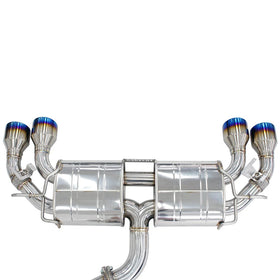 Invidia 2022+ Volkswagen Golf R MK8 76mm R400 Valved Cat Back Exhaust Rolled TI Tips