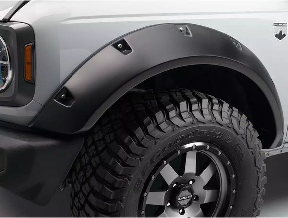 Bushwacker 2021+ Ford Bronco 4-Door Pocket Style Flares 4pc - Black