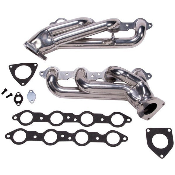 BBK 99-04 GM Truck SUV 6.0 Shorty Tuned Length Exhaust Headers - 1-3/4 Silver Ceramic