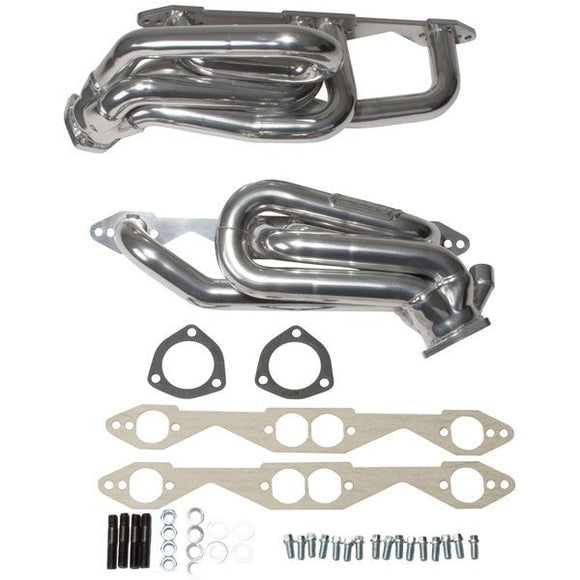BBK 96-98 GM Truck SUV 5.0 5.7 Shorty Tuned Length Exhaust Headers - 1-5/8 Silver Ceramic
