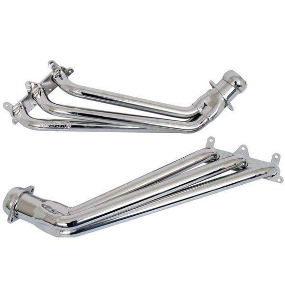 BBK 10-11 Camaro V6 Long Tube Exhaust Headers With Converters - 1-5/8 Chrome