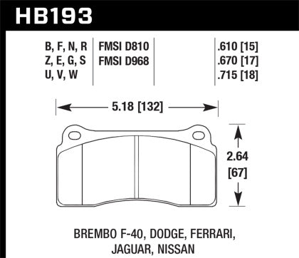 Hawk Performance Front HPS 5.0 Brake Pads | Multiple Fitments