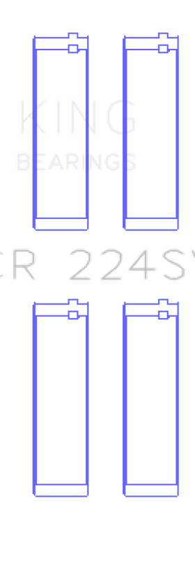 King BMW S65B40A/S85B50A Connecting Rod Bearing Set (Set of 2) - Size STD - 0
