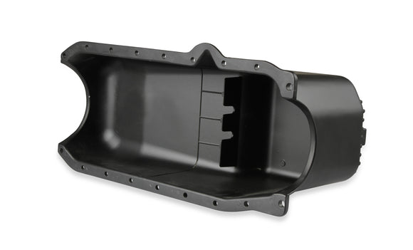 WEIAND ALUM OIL PAN KIT BLK SBC FINNED
