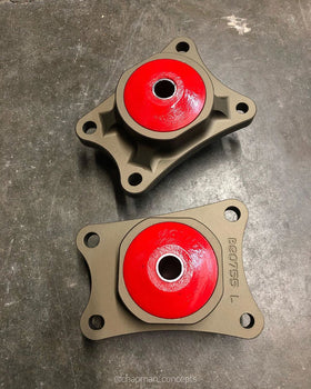 Innovative 00-09 Honda S2000 F-Series Silver Aluminum Mounts 85A Bushings Billet Rear Diff Mounts - 0