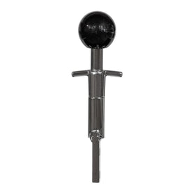 HURST CORVETTE REPRODUCTION CHROME SHIFTER HANDLE WITH BLACK CHROME KNOB FOR 196