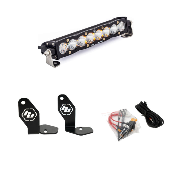 Baja Designs Polaris Pro-R S8 10in Hood Mount Kit - Amber