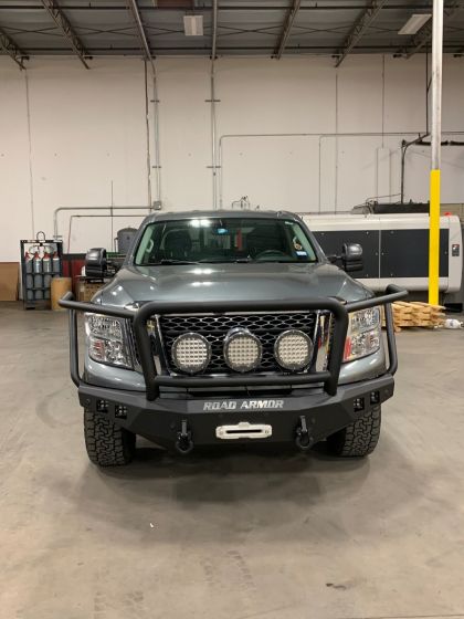 Road Armor 16 19 Nissan Titan XD Stealth Front Winch Bumper w