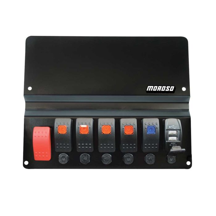 Moroso Dash Blockoff Plate w/Switches BMW E46 Moroso Dash Blockoff Plate w/Switches BMW E46