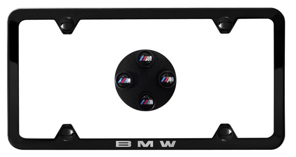 BMW Laser Slimline Kit with BMW Roundel Valve Stem Caps - Matte Black