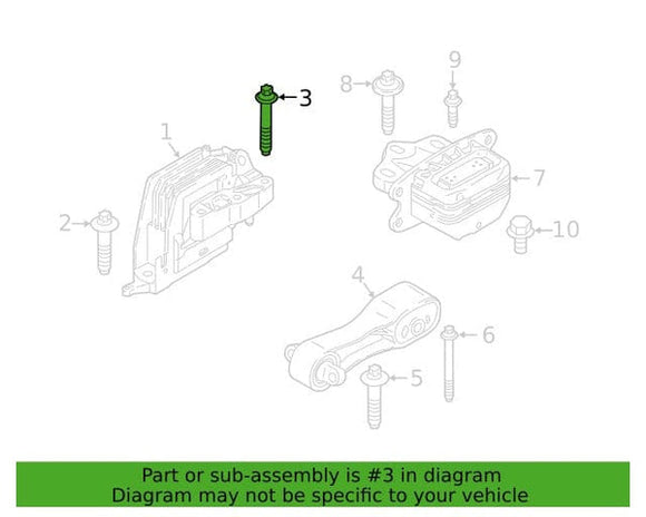 Engine Mount Bolt - BMW/MINI / F44 / X1 / X2 / F54 / F56 / F60 | 07129908650