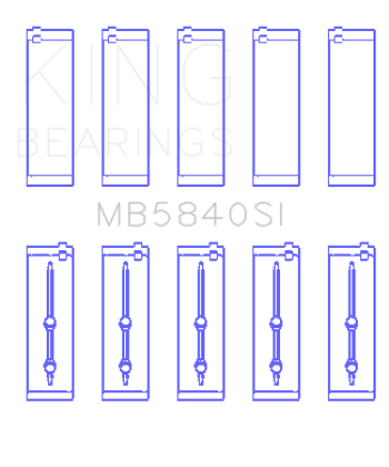 King Chrysler/Dodge Gen 3 Hemi 5.7L/6.1L/6.4L Crankshaft Main Bearing Set (Set of 5)