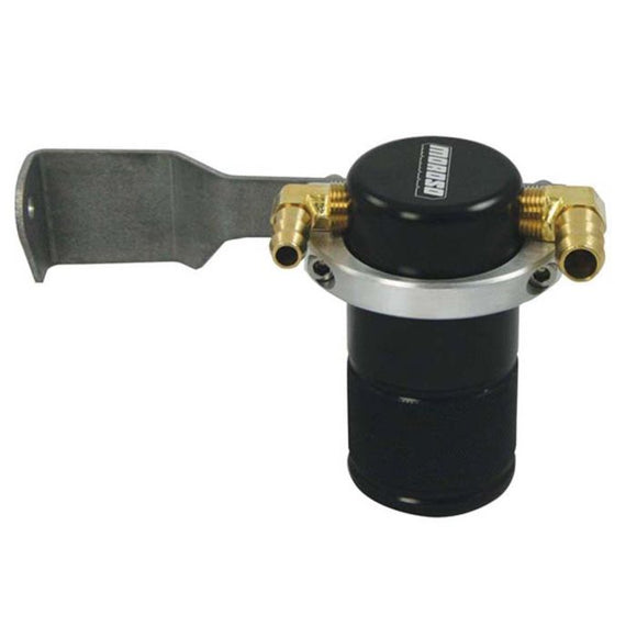 Moroso 07-14 Toyota Tundra Air/Oil Separator Catch Can - Small Body - Billet Aluminum - Black Finish