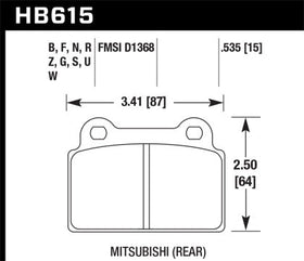 Hawk EVO X HP+ Street Rear Brake Pads - 0