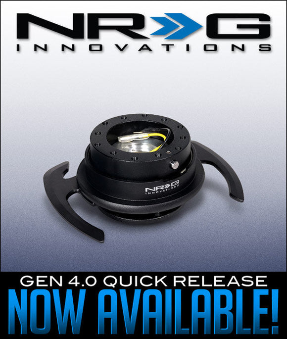 NRG Quick Release Kit Gen 4.0 - Black Body / Black Ring w/ CF Handles