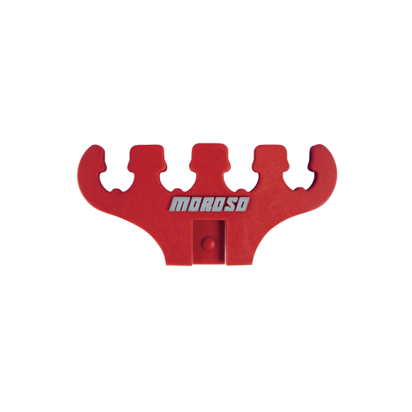 Moroso Wire Loom - 7-9mm - 4 Hole - Red - 2 Per Card