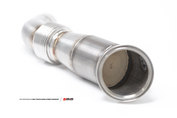 AMS Performance Toyota GR Supra Street Downpipe W/ EPA-Verified Ultra High Flow GESI Catalytic Converter