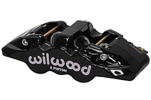 Wilwood Caliper-Aero6-R/H - Black 1.62/1.12/1.12in Pistons 1.25in Disc
