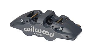Wilwood Caliper-Aero6-R/H - Black Anodize (.80 Thk Pad) 1.62/1.12/1.12in Pistons 1.25in Disc